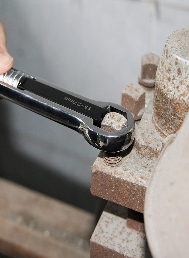 Ritmo مفتاح ربط متعدد الوظائف قابل للتعديل من ريتومو، أداة إصلاح شاملة، مفتاح سداسي من الفولاذ الكربوني، رأس مزدوج، طقم أدوات يدوية - قطعتان - Image 5